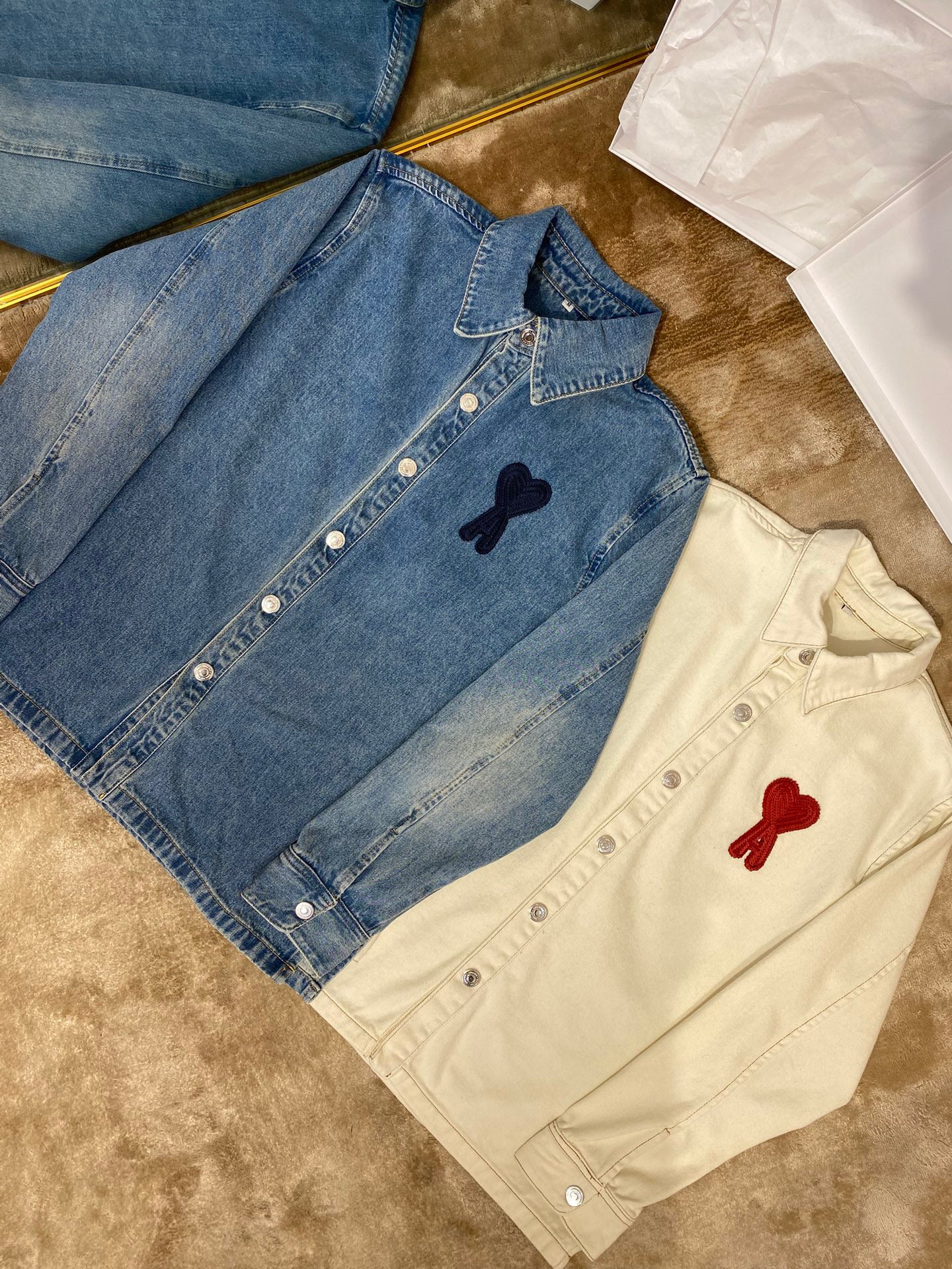 Beige and Blue Jacket
