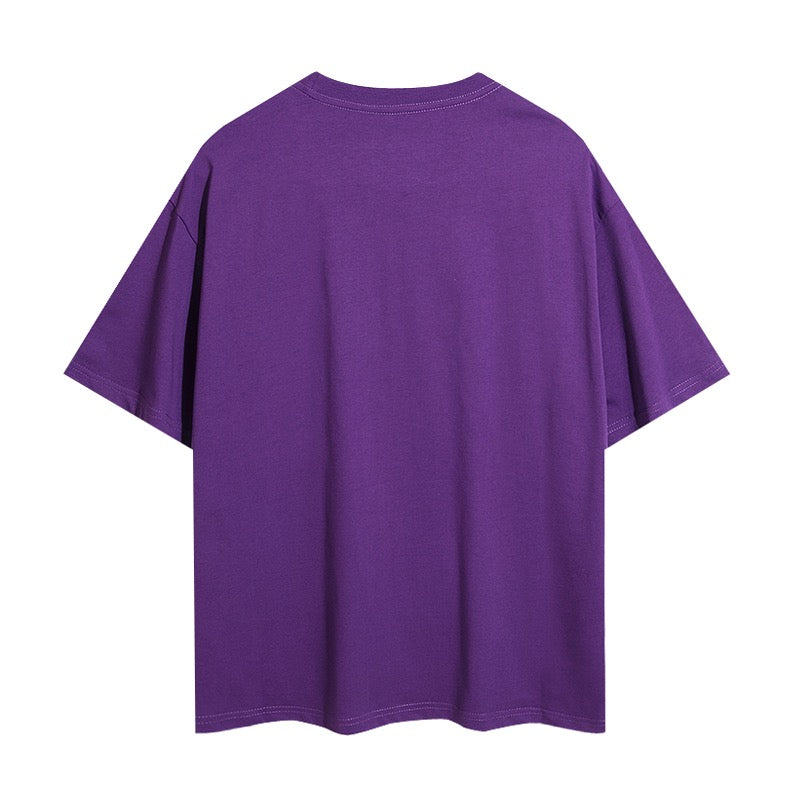 Lila, Himmelblau und Blau T-Shirt
