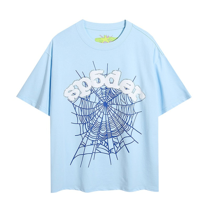 Lila, Himmelblau und Blau T-Shirt