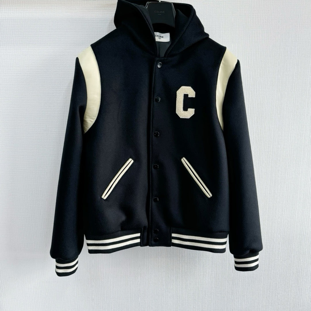 Schwarze weiße Jacke