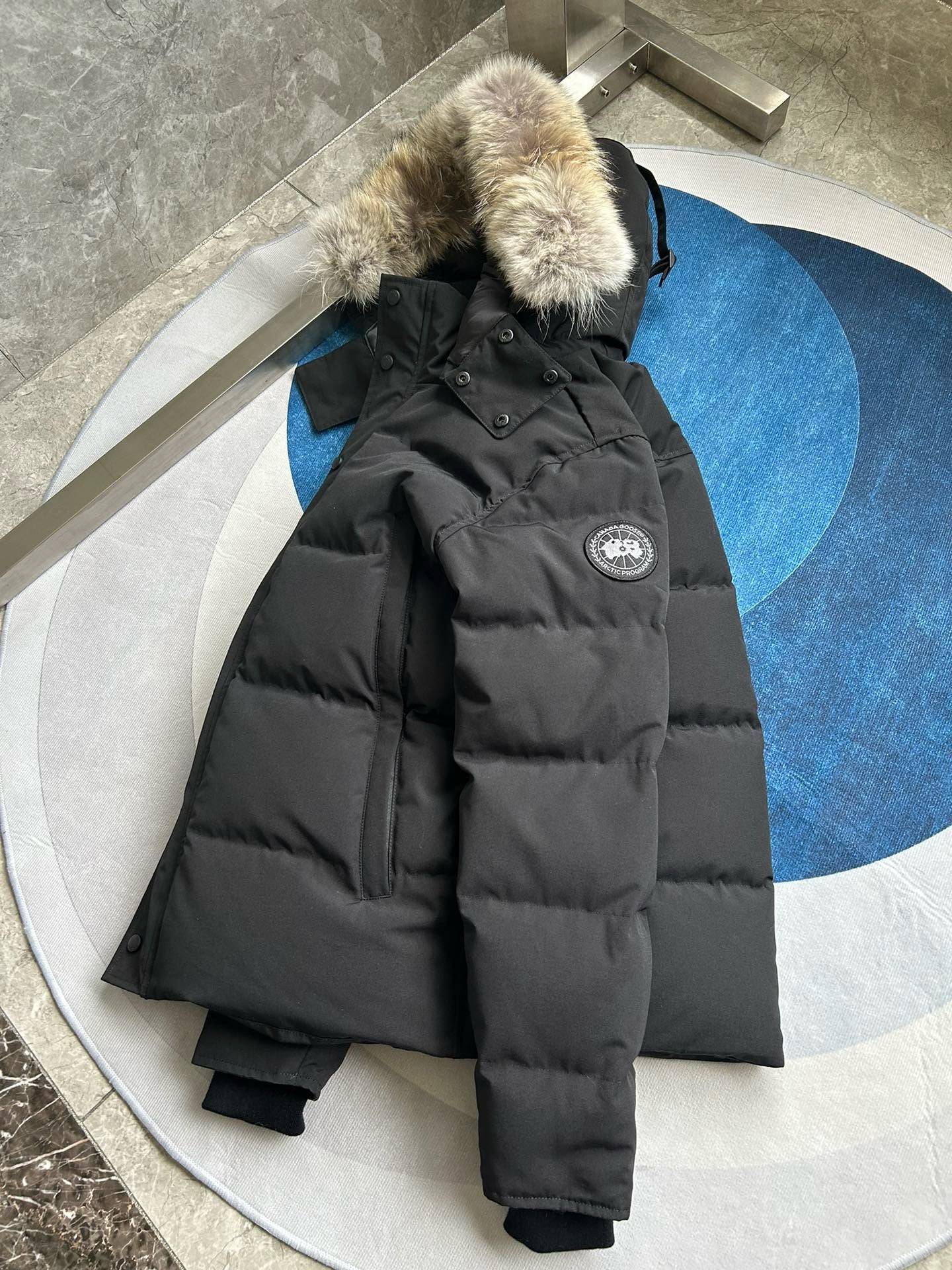 White, Grey, Blue and Black Jacket - FashionHype.xyz
