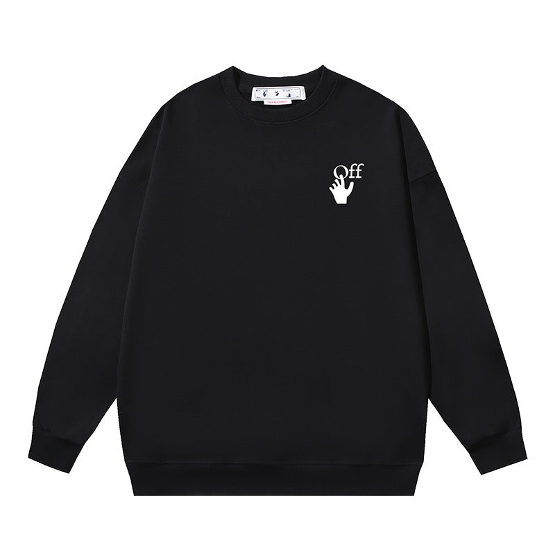 weißes und schwarzes Sweatshirt