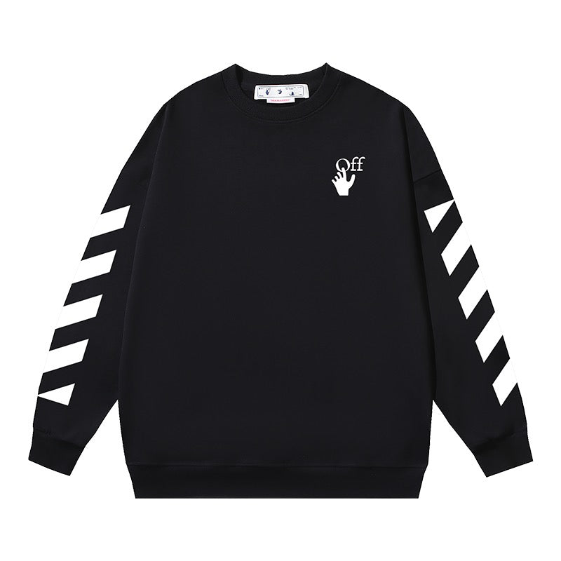 White and Black Sweatshirt - FashionHype.xyz