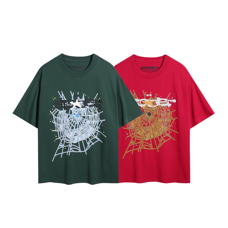 تي شيرت أخضر وأحمر