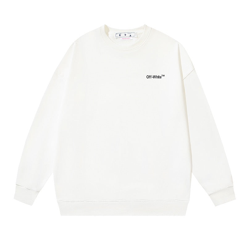 weißes und schwarzes Sweatshirt