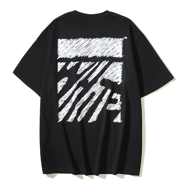 Schwarz-weißes T-Shirt