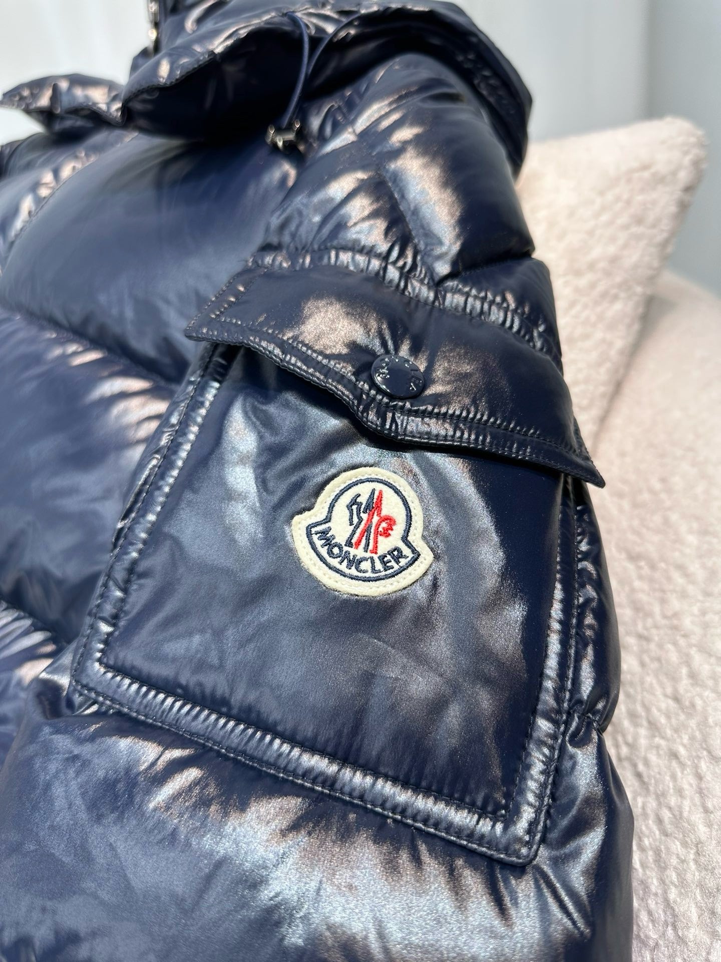Blaue Jacke