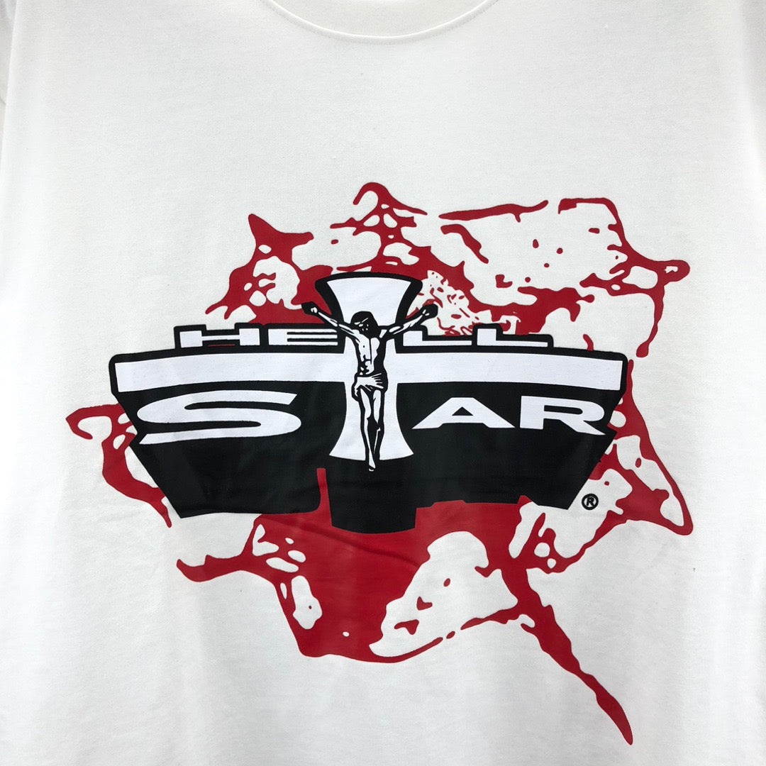 Schwarzes, weißes und gelbes T-Shirt