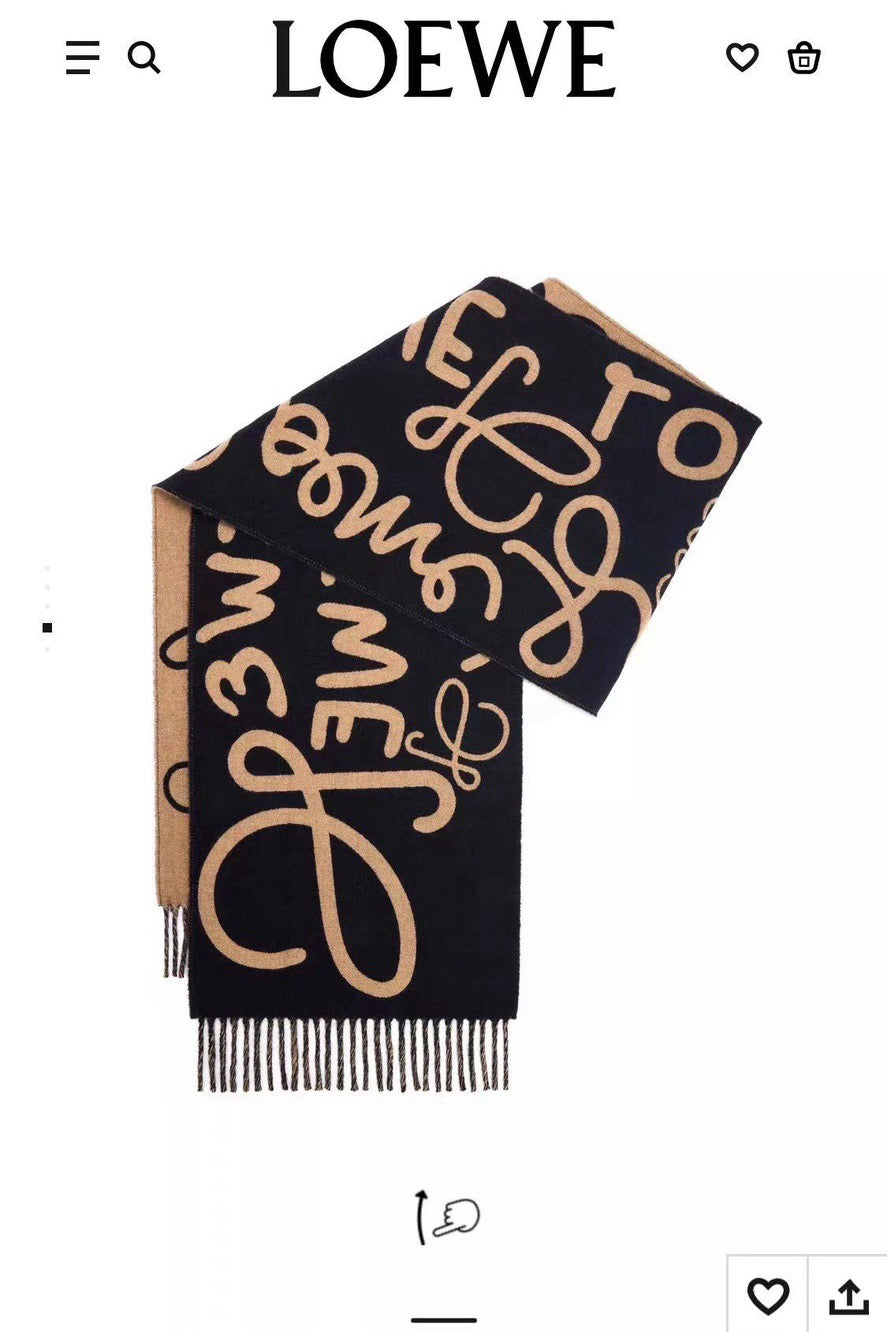 Schwarzer Khaki Schal