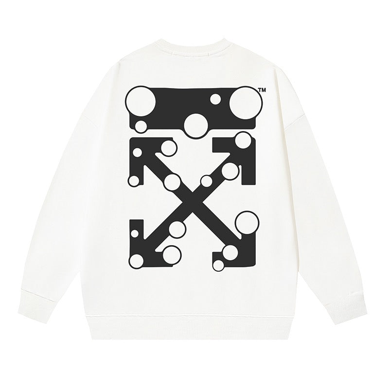 weißes und schwarzes Sweatshirt