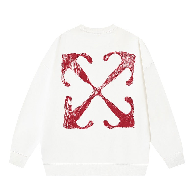 weißes und schwarzes Sweatshirt
