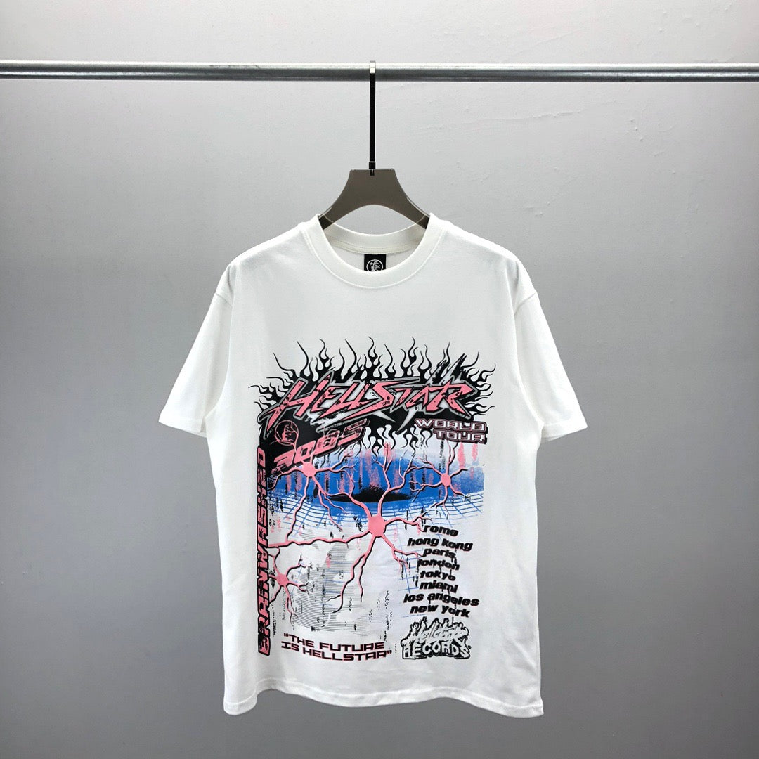 Black,White and Sky Blue T-shirt - FashionHype.xyz