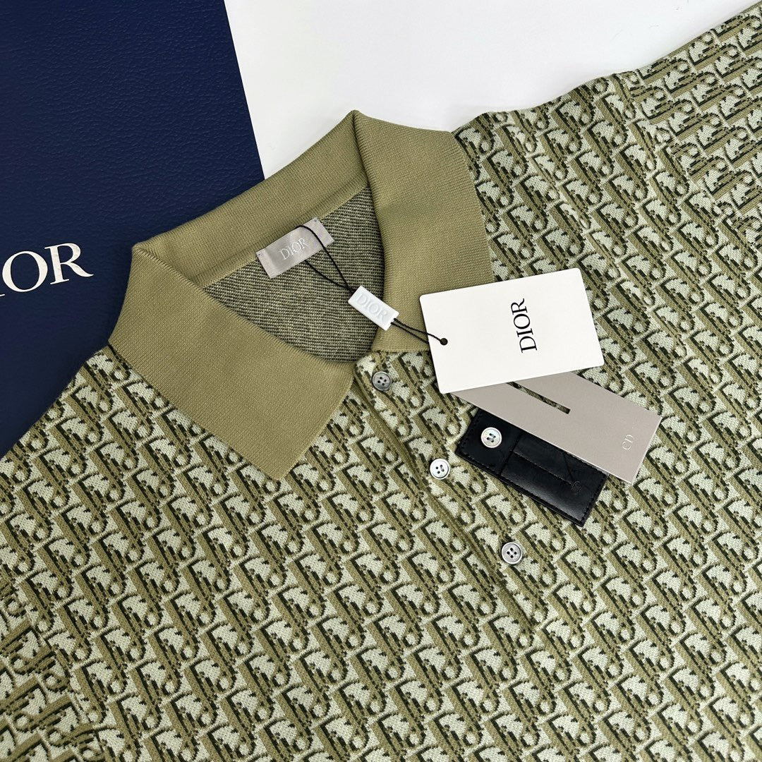 Dark blue and Green Polo - FashionHype.xyz