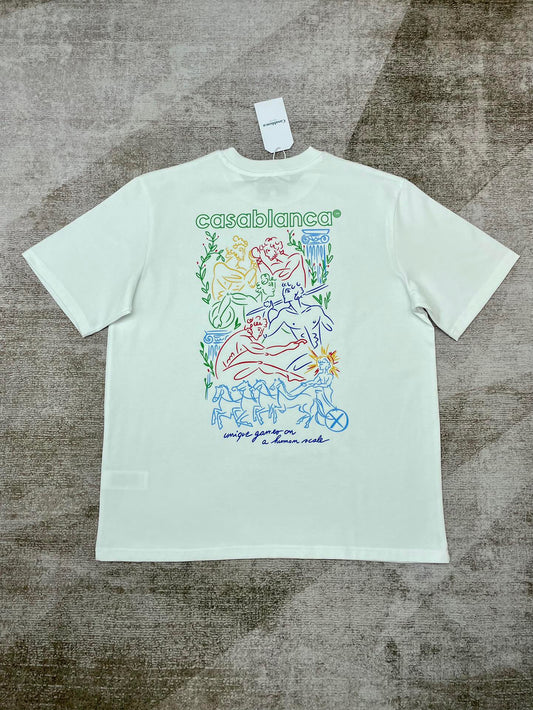 تي شيرت أبيض وأسود