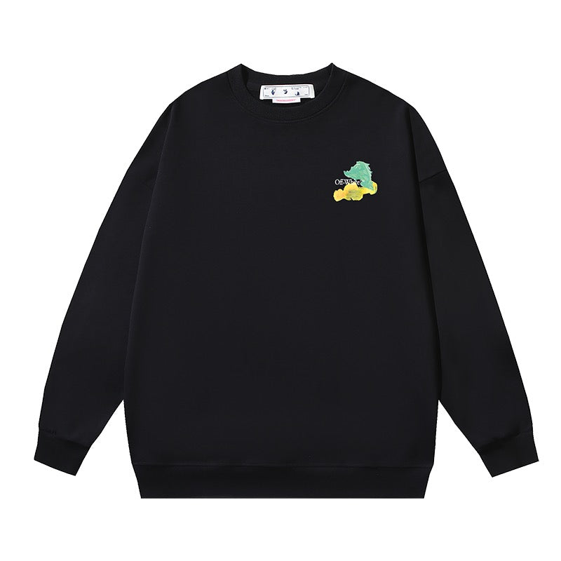 Graues, weißes und schwarzes Sweatshirt