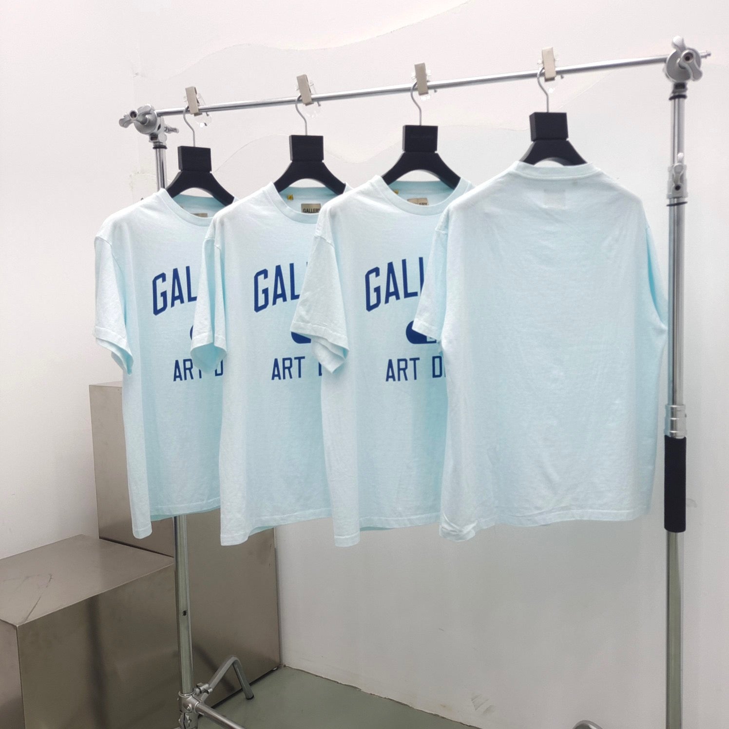 White, Navy blue and Ice blue T-shirt - FashionHype.xyz