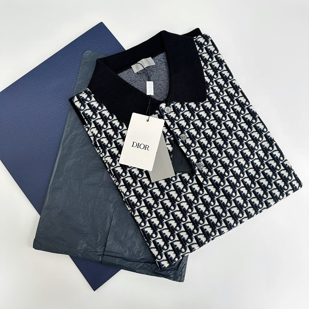 Dark blue and Green Polo - FashionHype.xyz