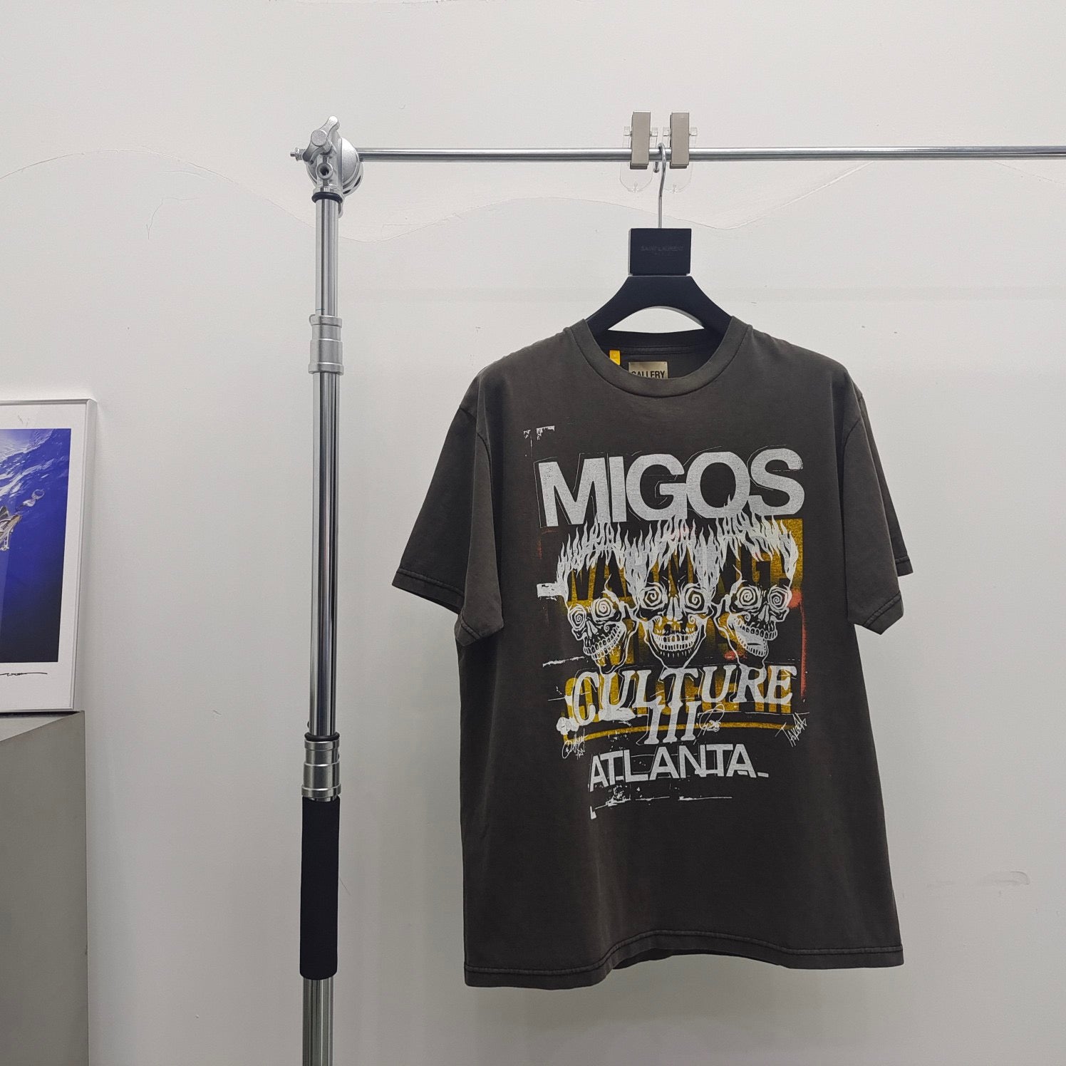 White and Beige grey T-shirt - FashionHype.xyz