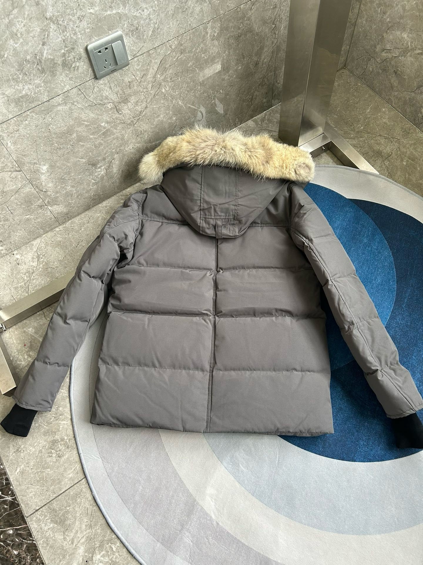 White, Grey, Blue and Black Jacket - FashionHype.xyz