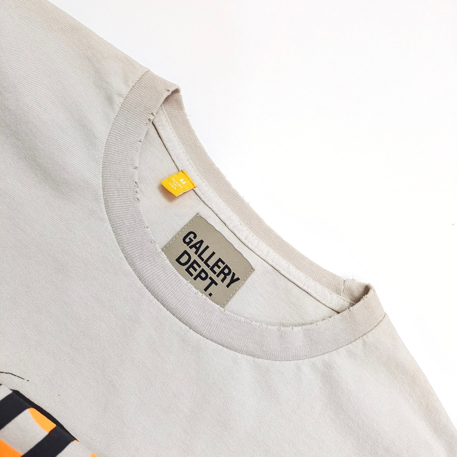 White and Beige grey T-shirt - FashionHype.xyz