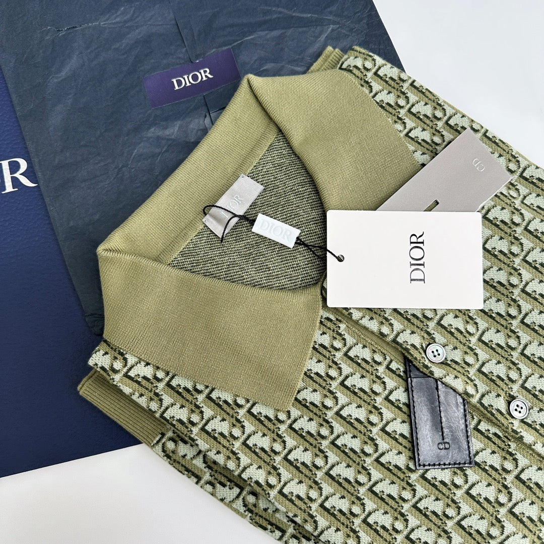 Dark blue and Green Polo - FashionHype.xyz