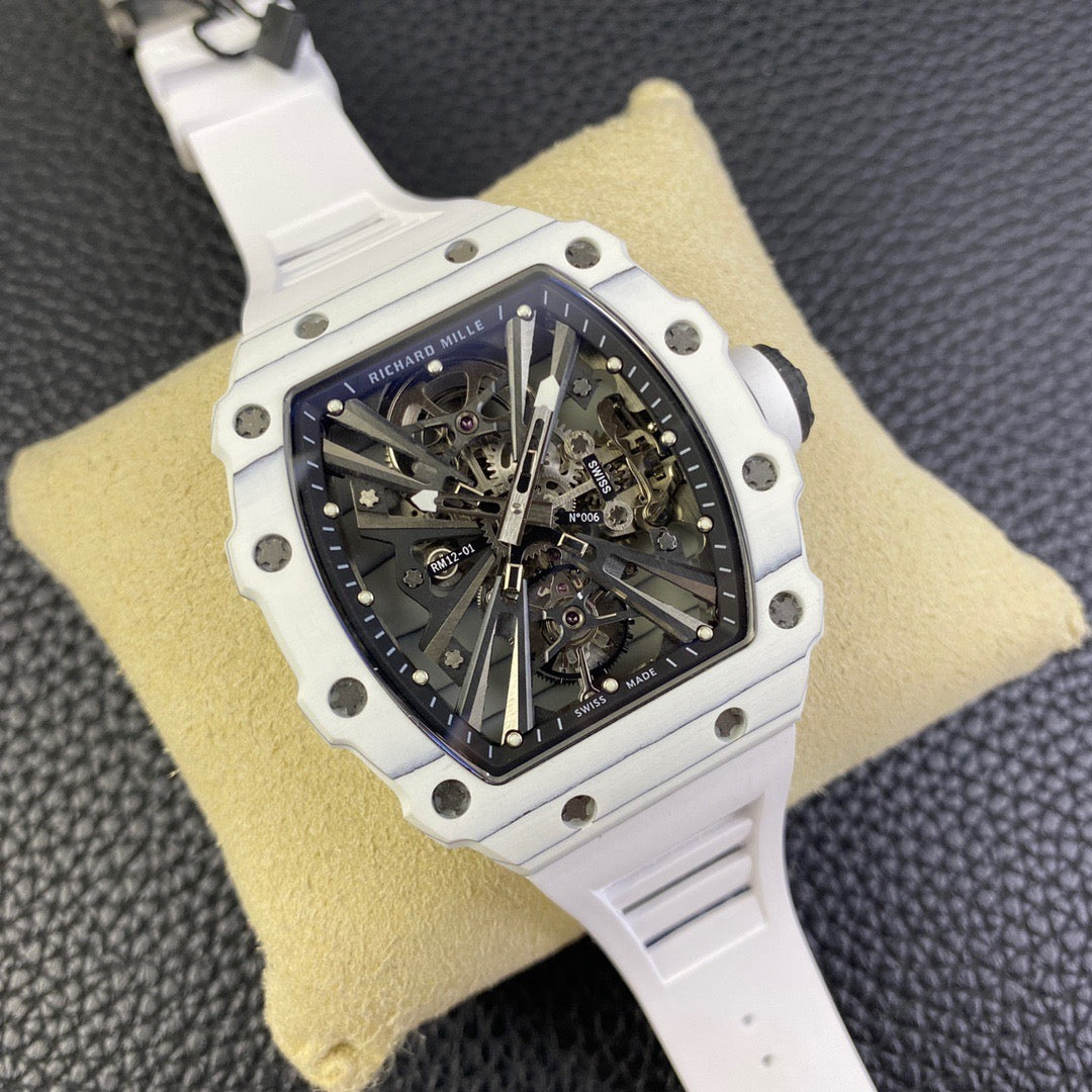 Weiß-schwarze Uhr