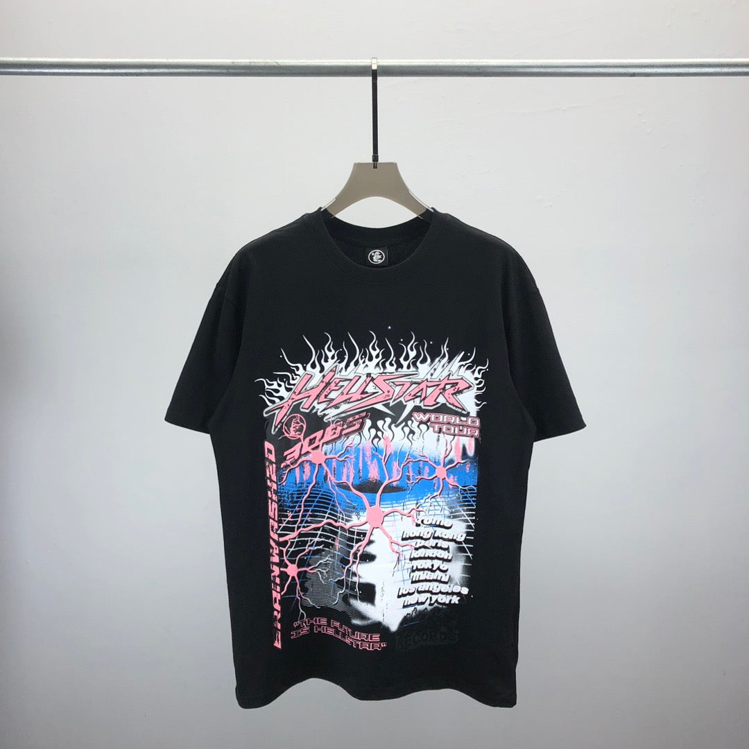 Black,White and Sky Blue T-shirt - FashionHype.xyz