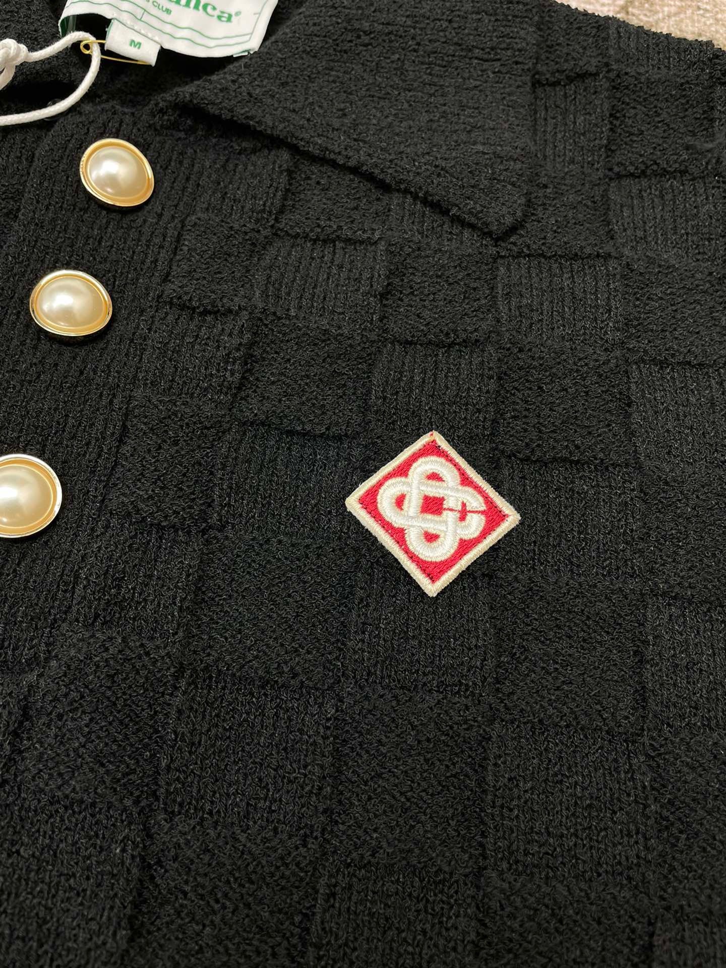 Black and White Polo - Size XL - FashionHype.xyz