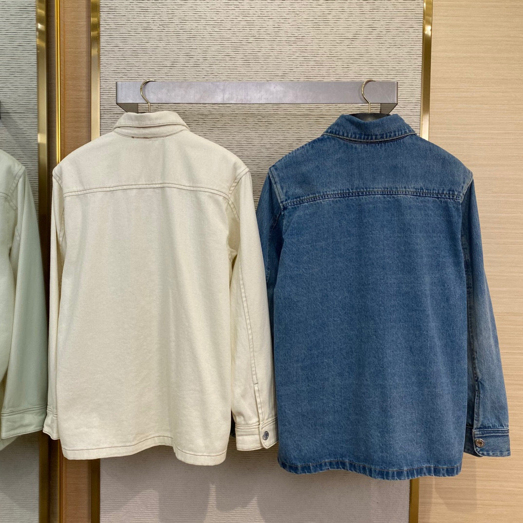 Beige and Blue Jacket