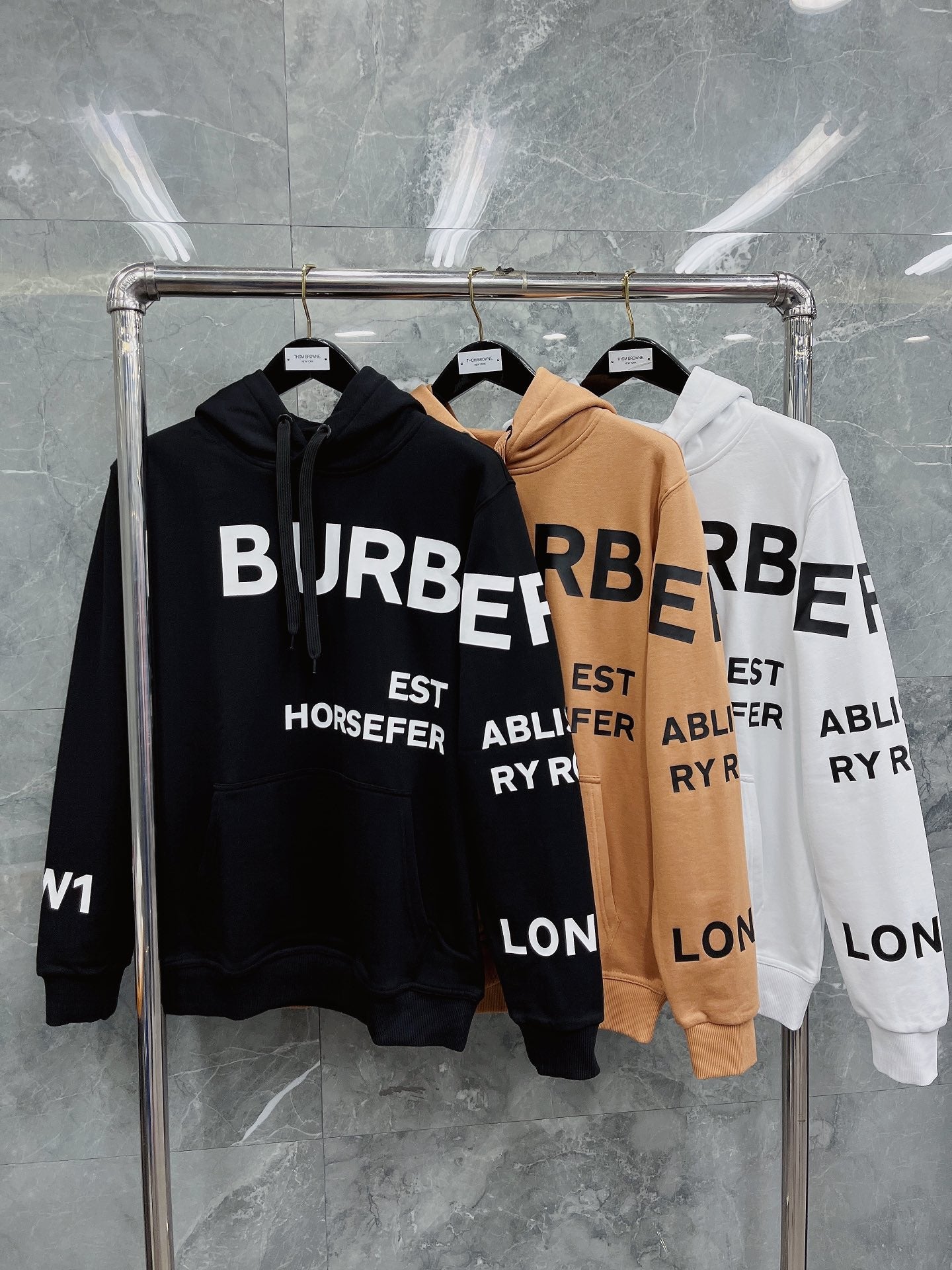 Black, Light orange and White Hoodie - FashionHype.xyz