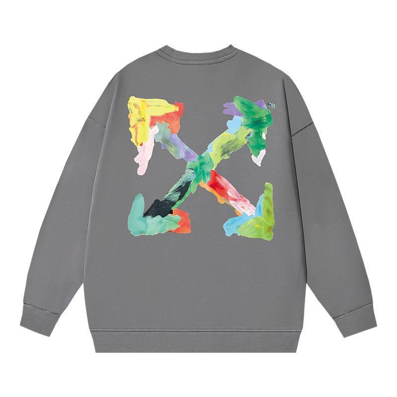 Graues, weißes und schwarzes Sweatshirt