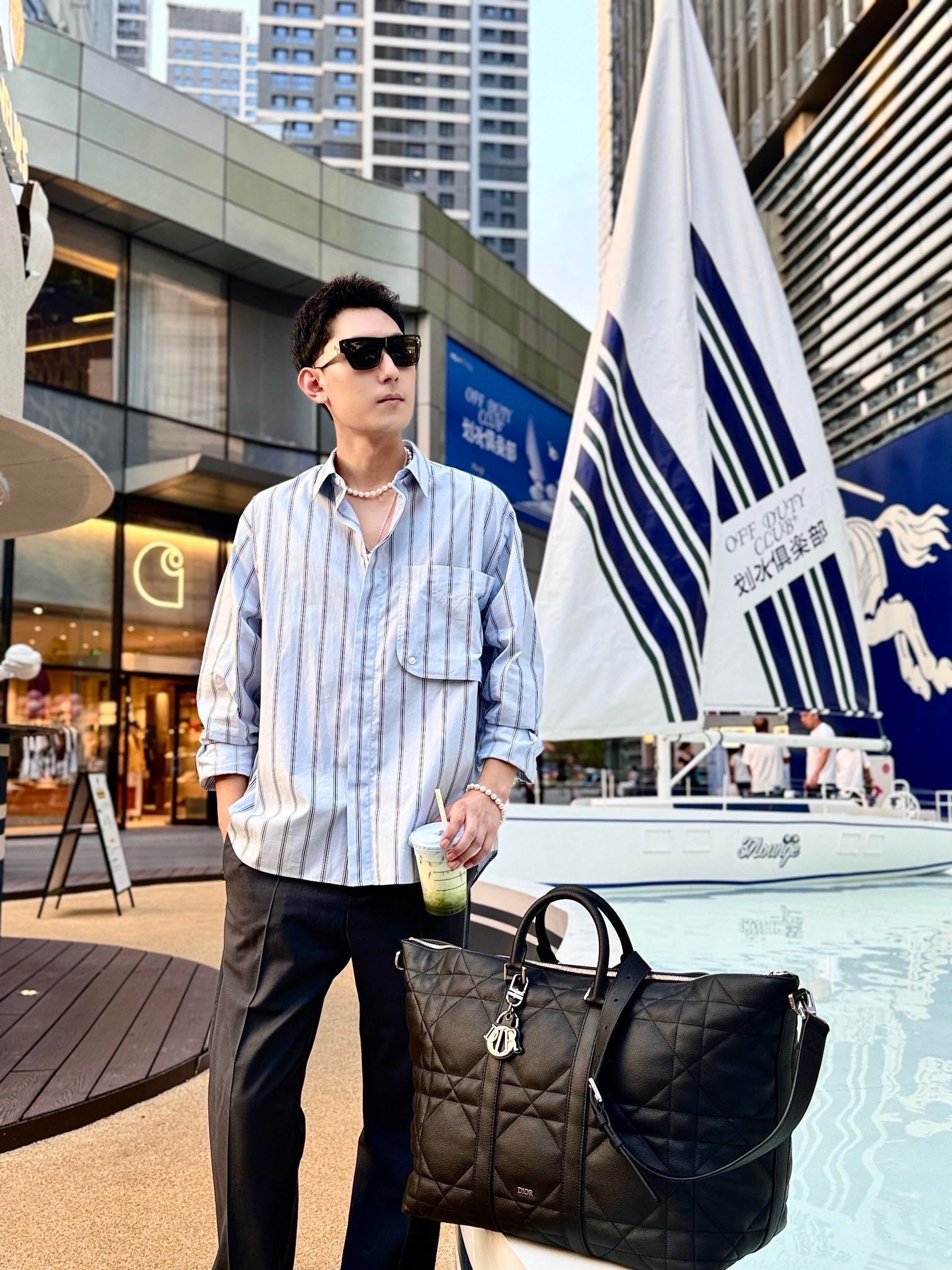 White and Black Shirt - FashionHype.xyz