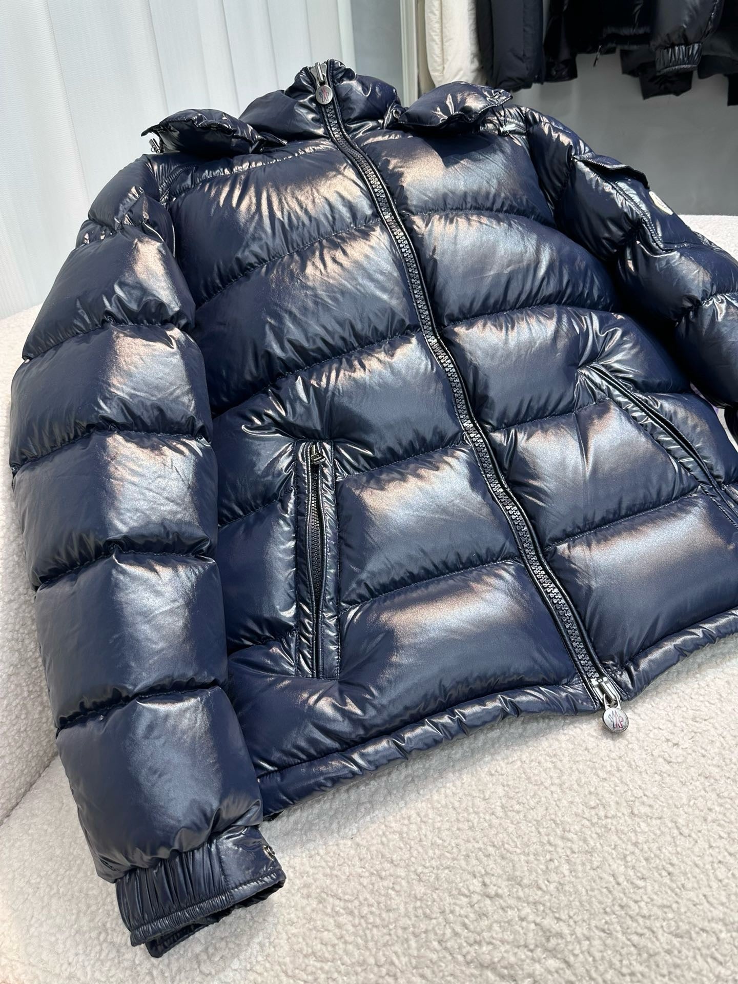 Blaue Jacke