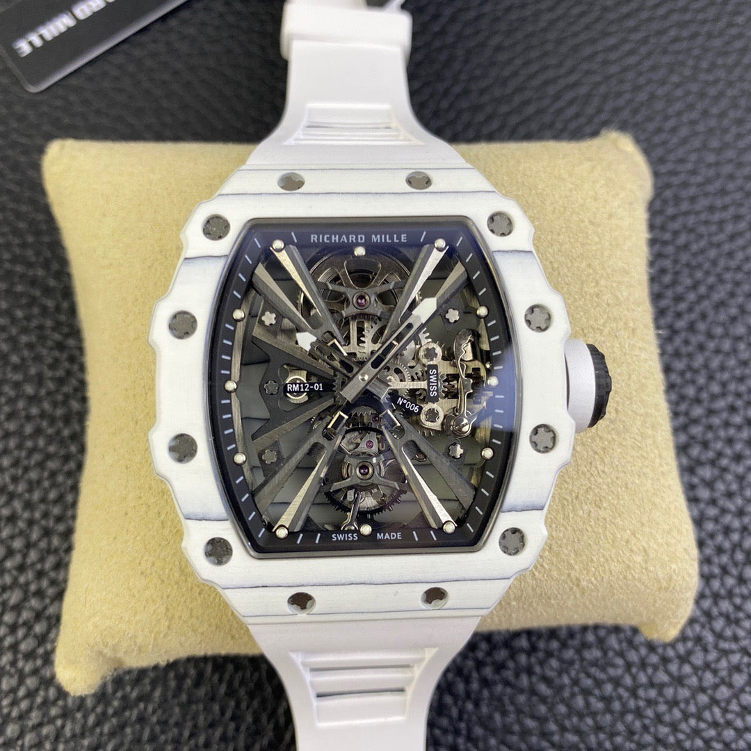 Weiß-schwarze Uhr