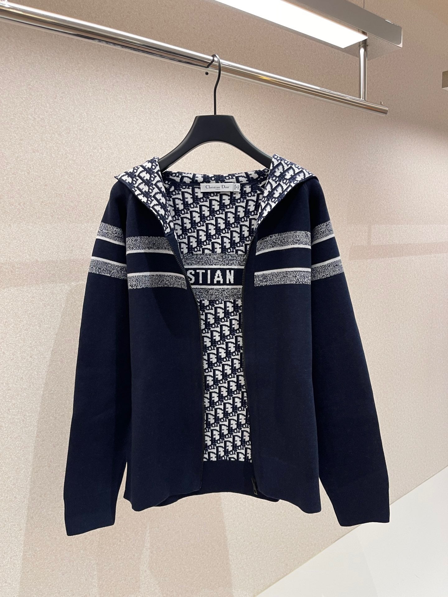 Dark blue and Grey Jacket - FashionHype.xyz
