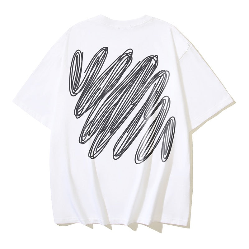 Schwarz-weißes T-Shirt