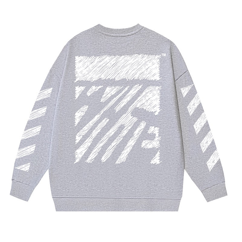Graues, weißes und schwarzes Sweatshirt