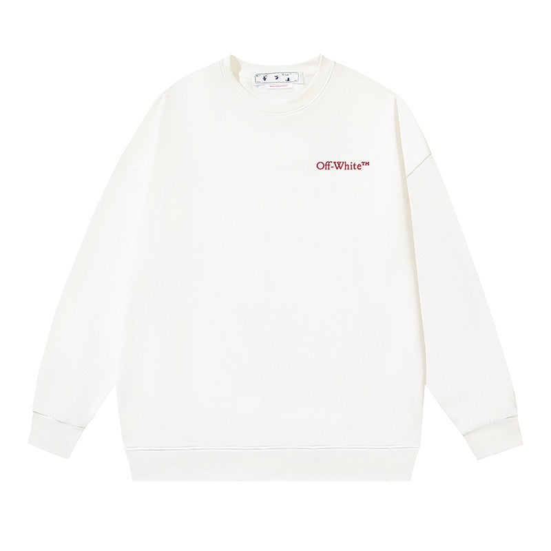 weißes und schwarzes Sweatshirt