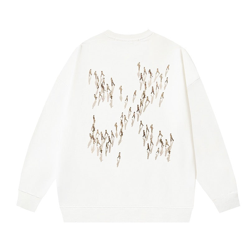 Weißes Sweatshirt