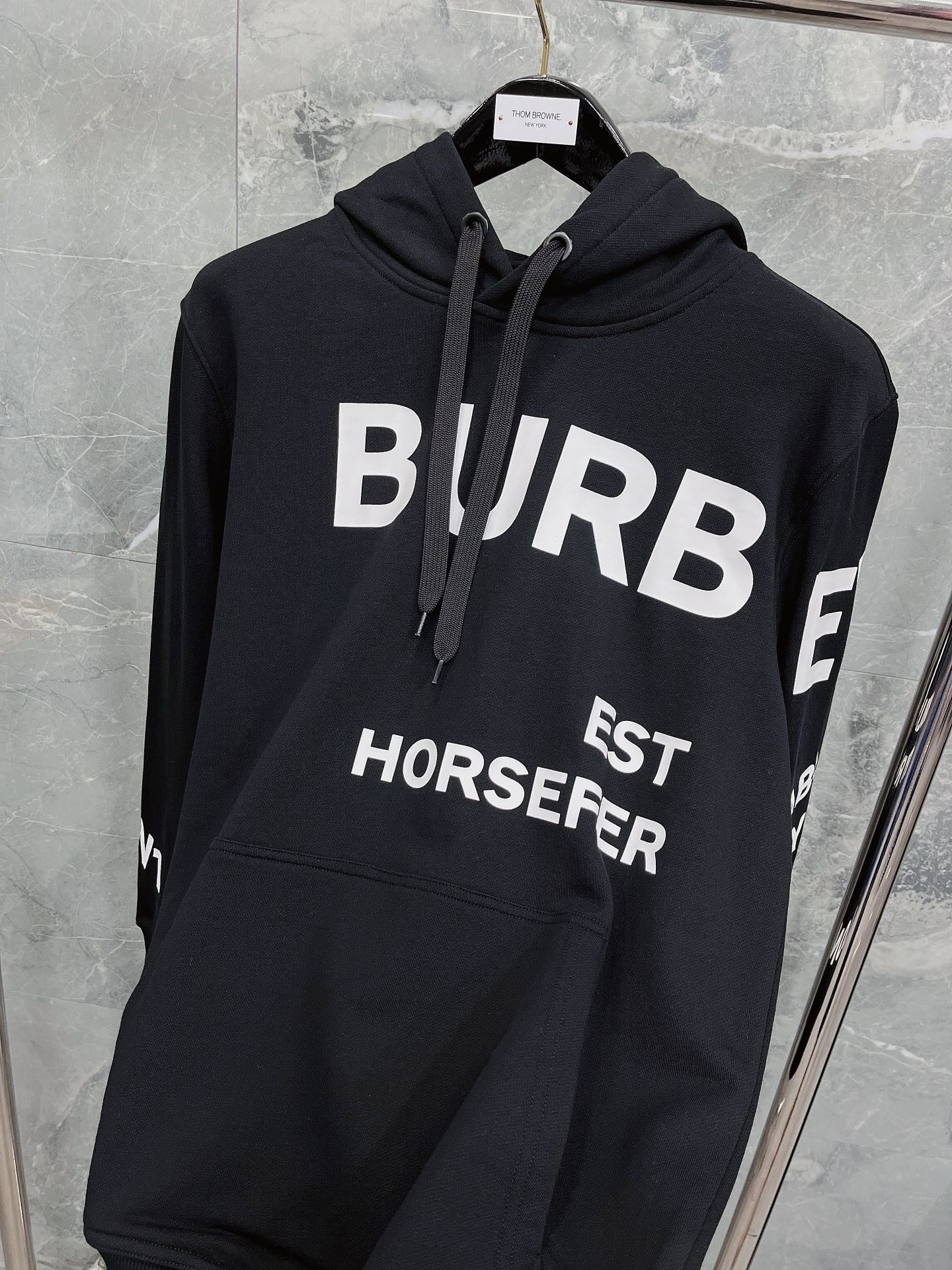Black, Light orange and White Hoodie - FashionHype.xyz