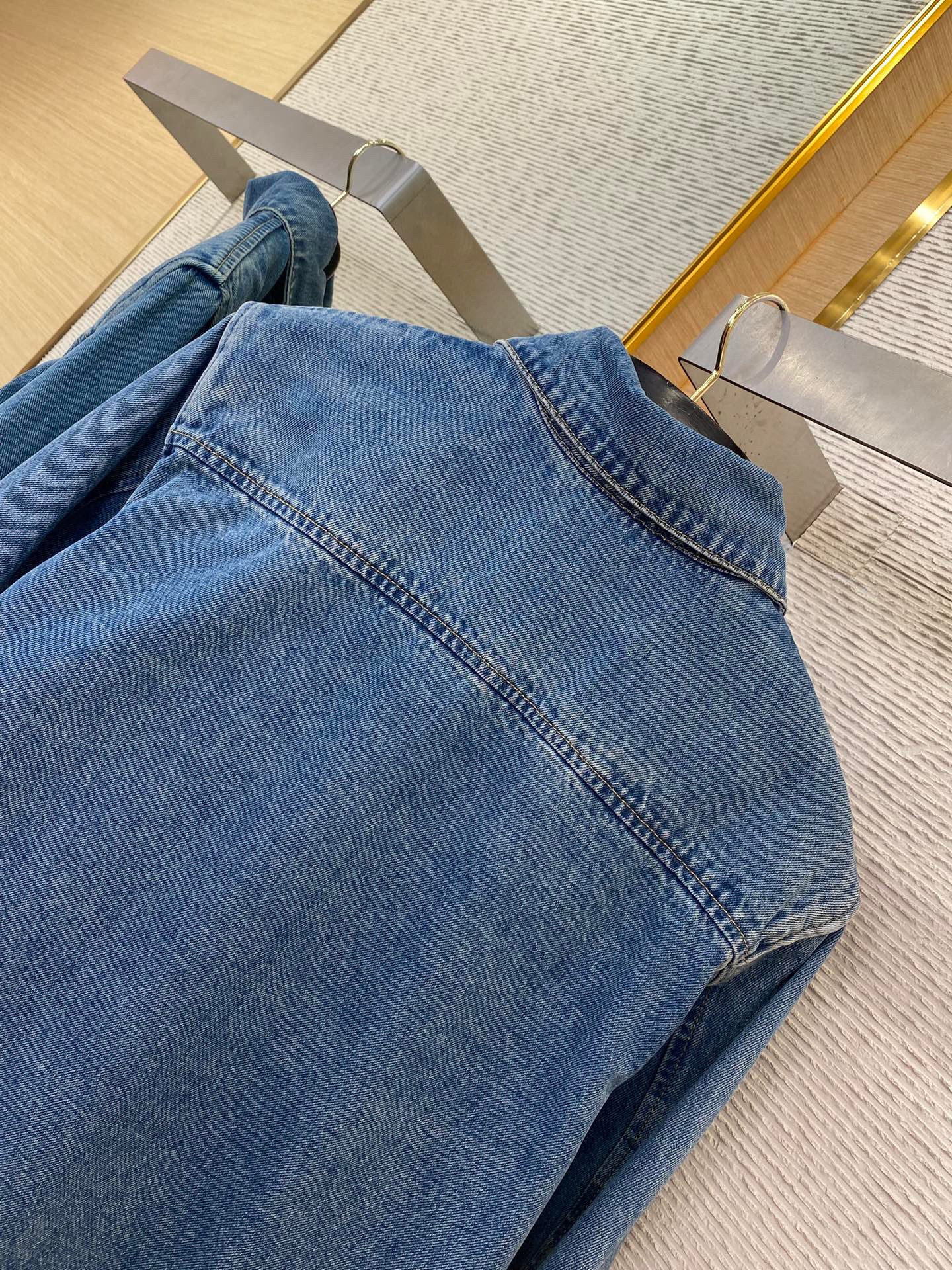 Beige and Blue Jacket