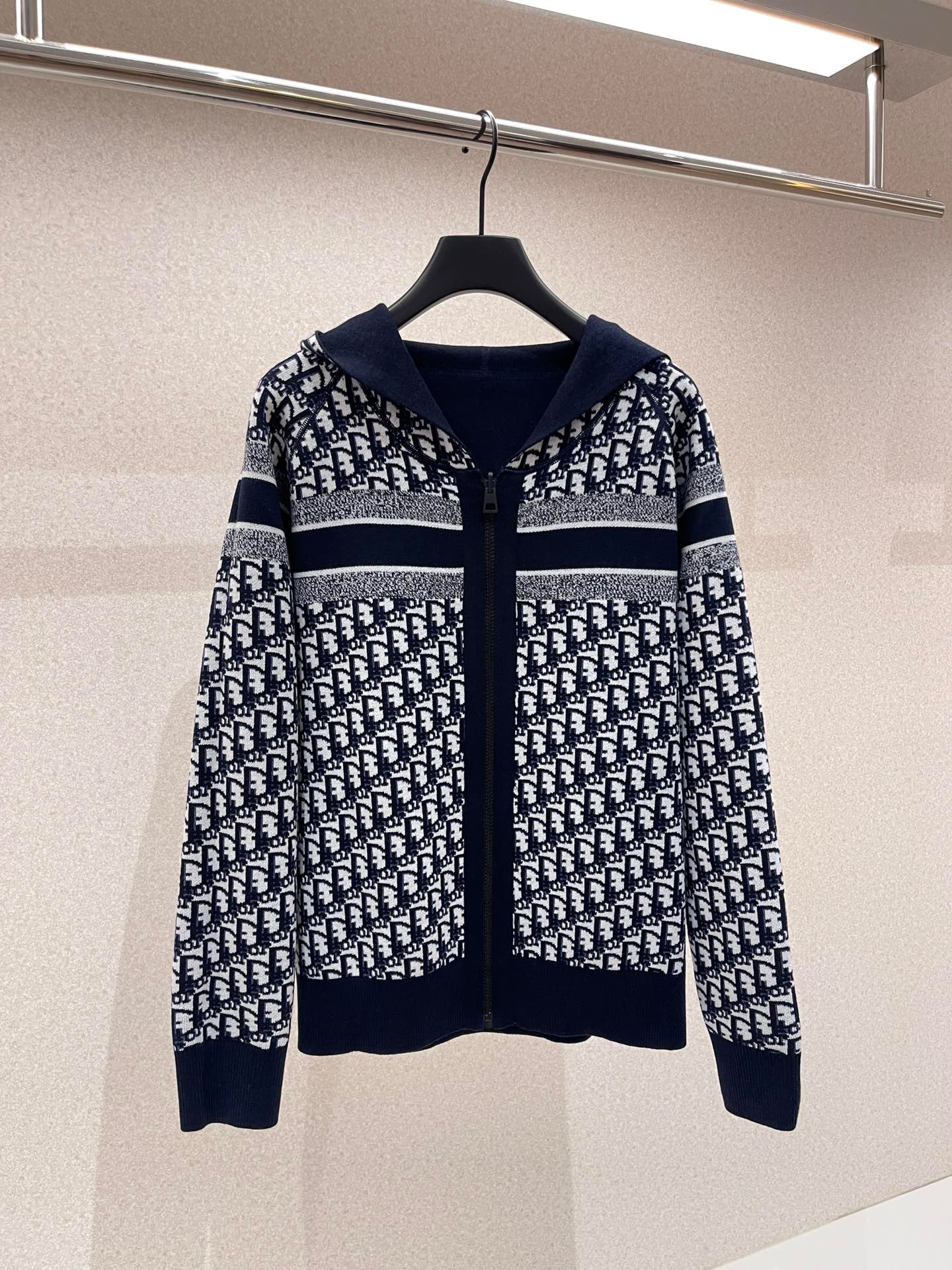 Dark blue and Grey Jacket - FashionHype.xyz