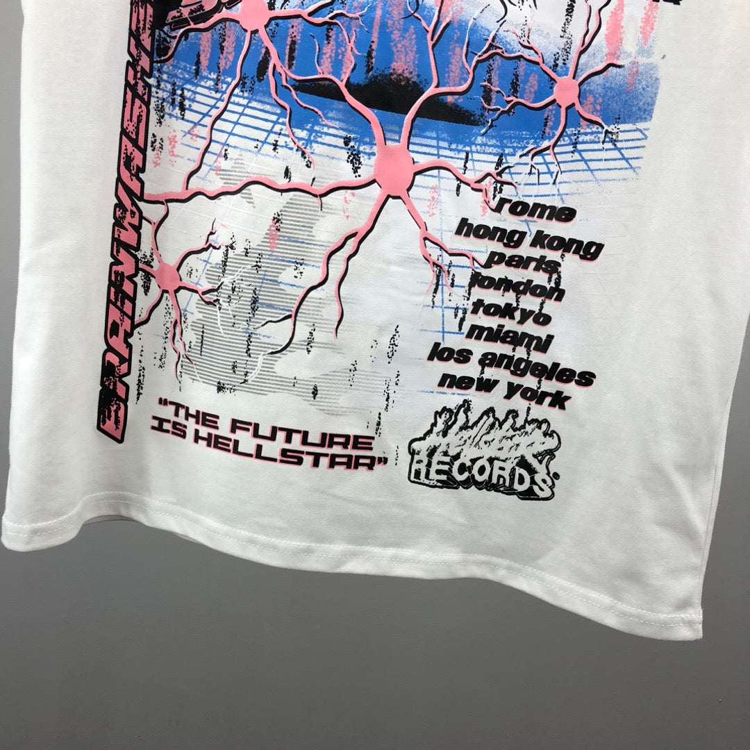 Black,White and Sky Blue T-shirt - FashionHype.xyz