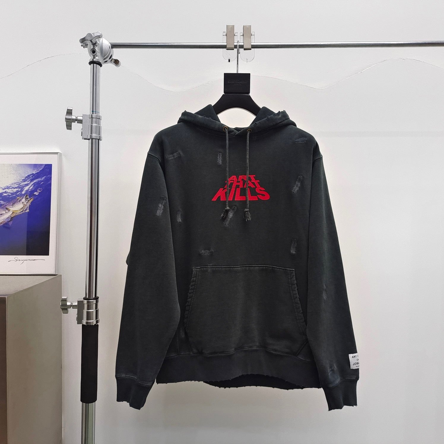 Schwarzer Hoodie