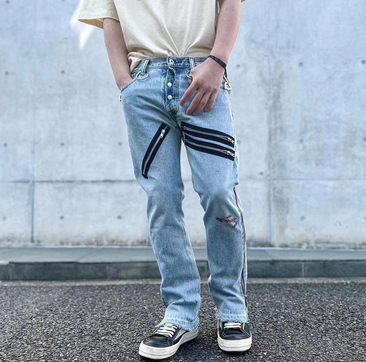 Blue grey Pant - FashionHype.xyz