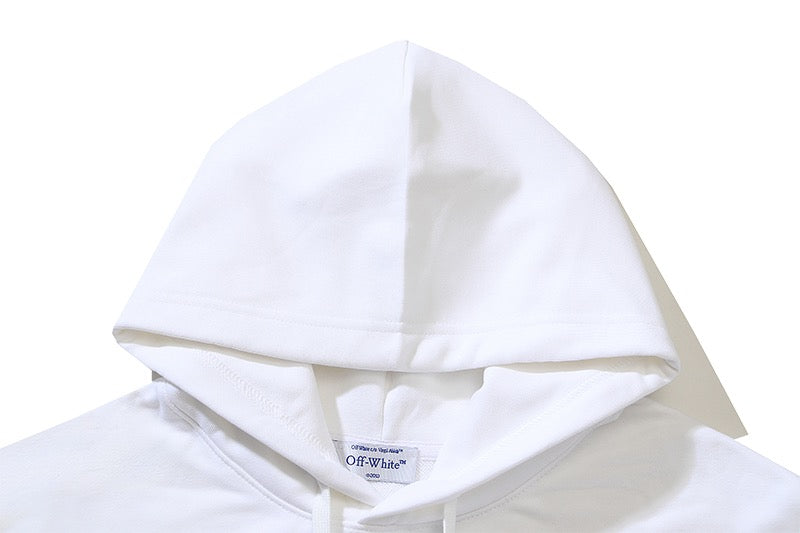 Schwarz-weißer Kapuzenpullover