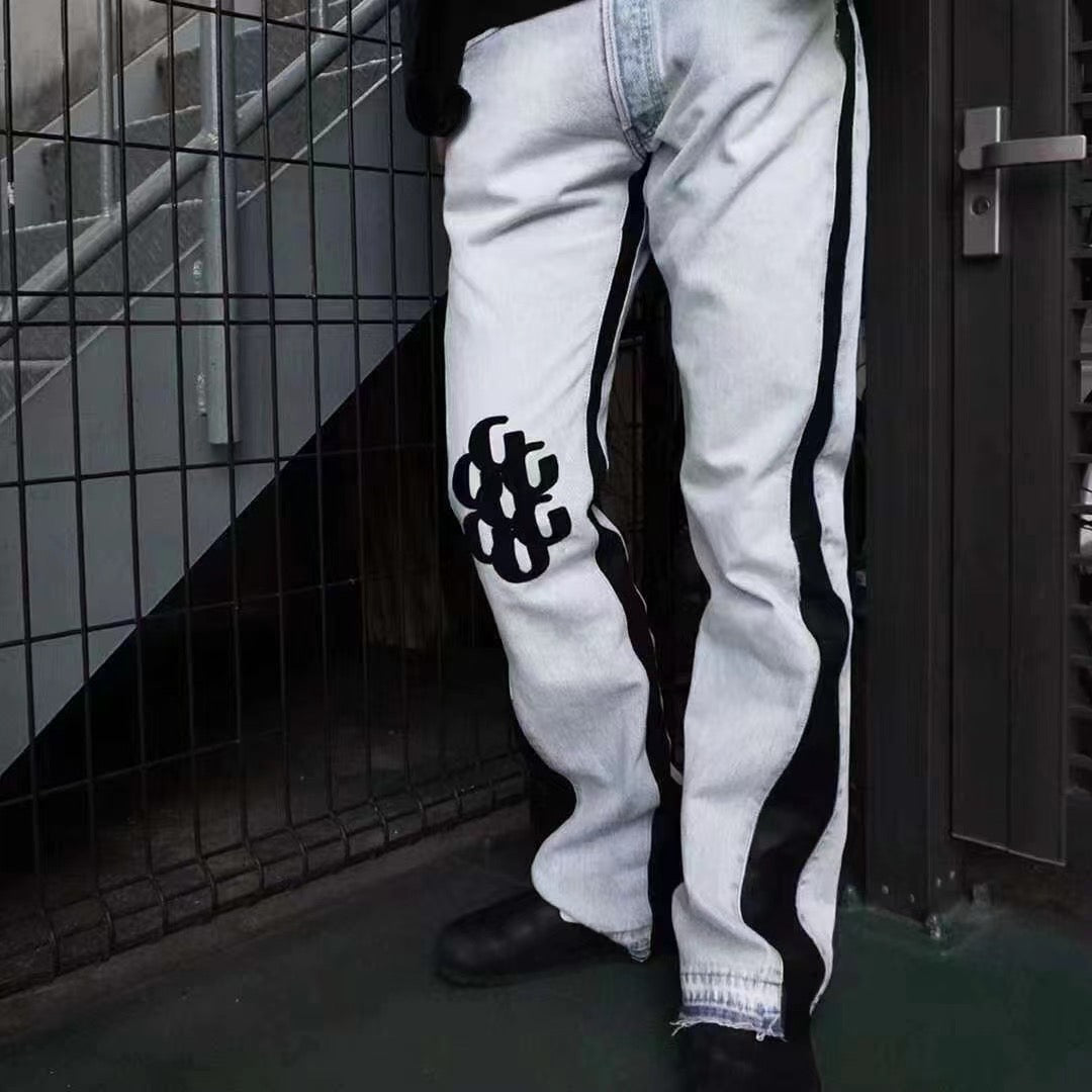 Grau schwarze Hose
