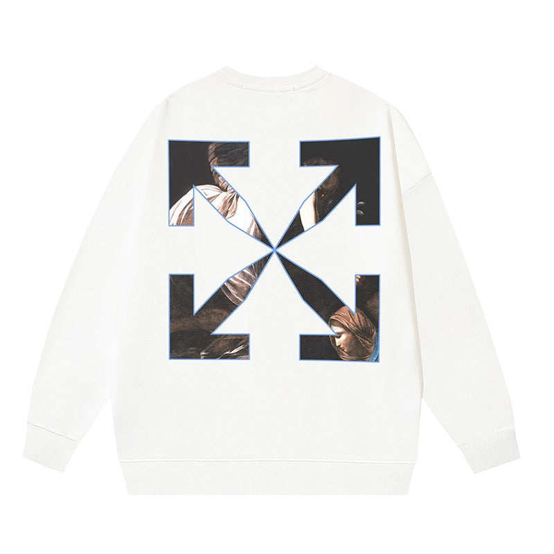 Graues, weißes und schwarzes Sweatshirt