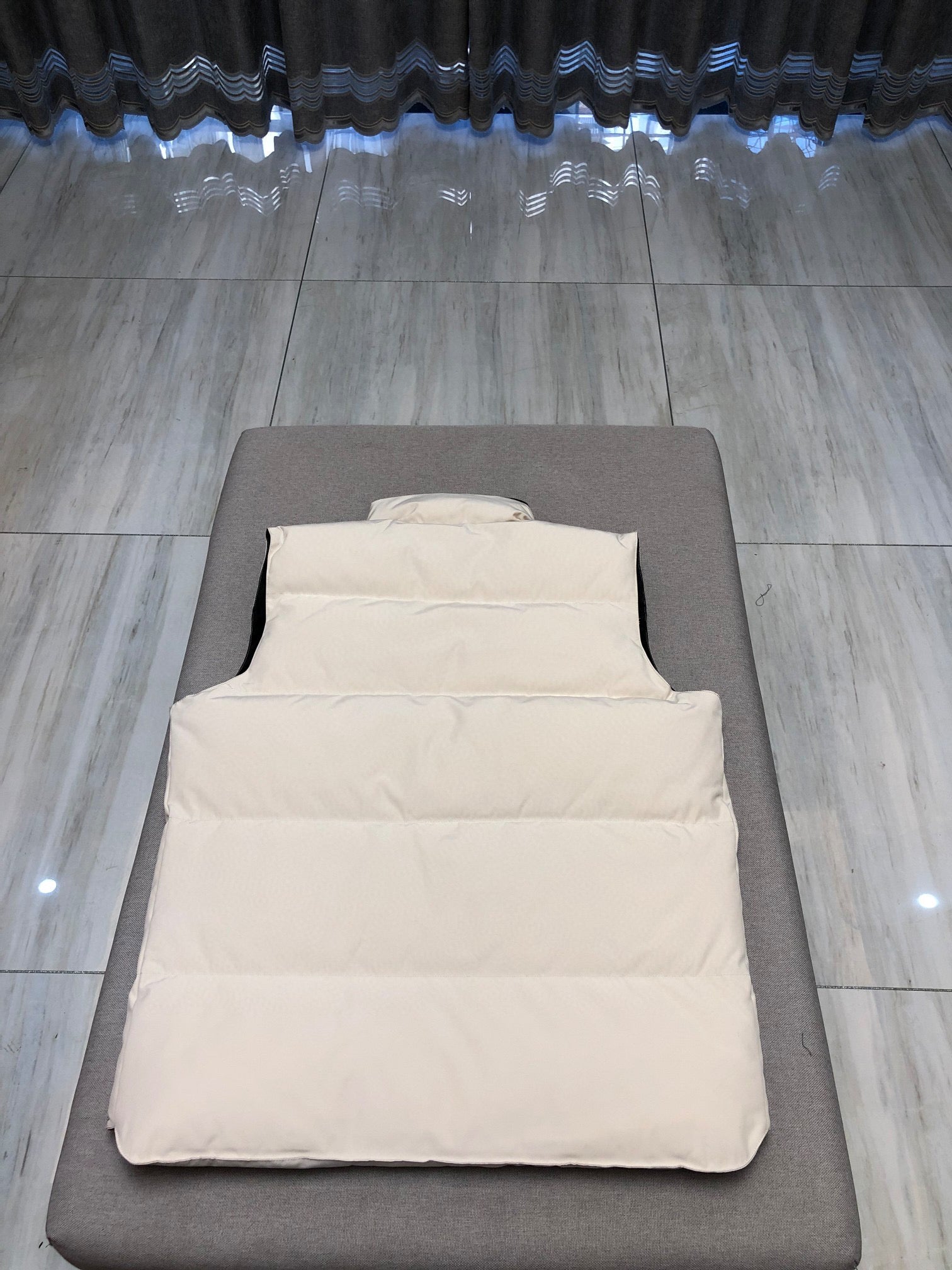 Sky blue, Grey and White Vest - FashionHype.xyz