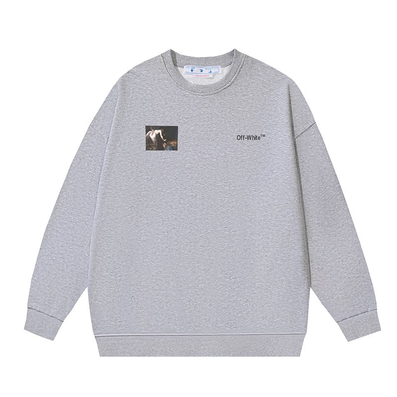 Graues, weißes und schwarzes Sweatshirt